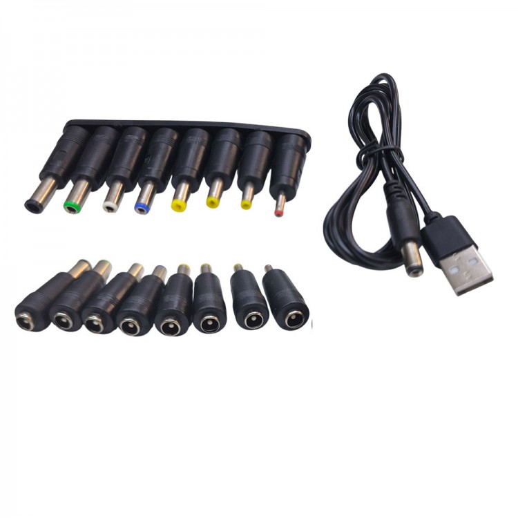 Usb kablo + 8'li notebook adaptör ucu seti