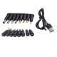 Usb kablo + 8'li notebook adaptör ucu seti
