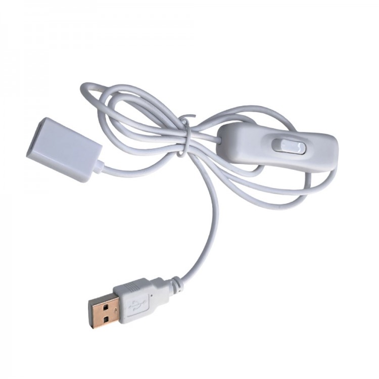 Usb 2.0 Dişi Erkek On Off Açma Kapama Anahtarlı Uzatma Kablosu 1m