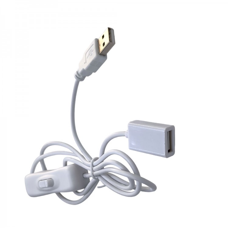 Usb 2.0 Dişi Erkek On Off Açma Kapama Anahtarlı Uzatma Kablosu 1m