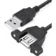 1 metre vidalı usb uzatma kablosu montaj tipi usb uzatma kablosu 1 metre