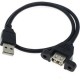 1 metre vidalı usb uzatma kablosu montaj tipi usb uzatma kablosu 1 metre