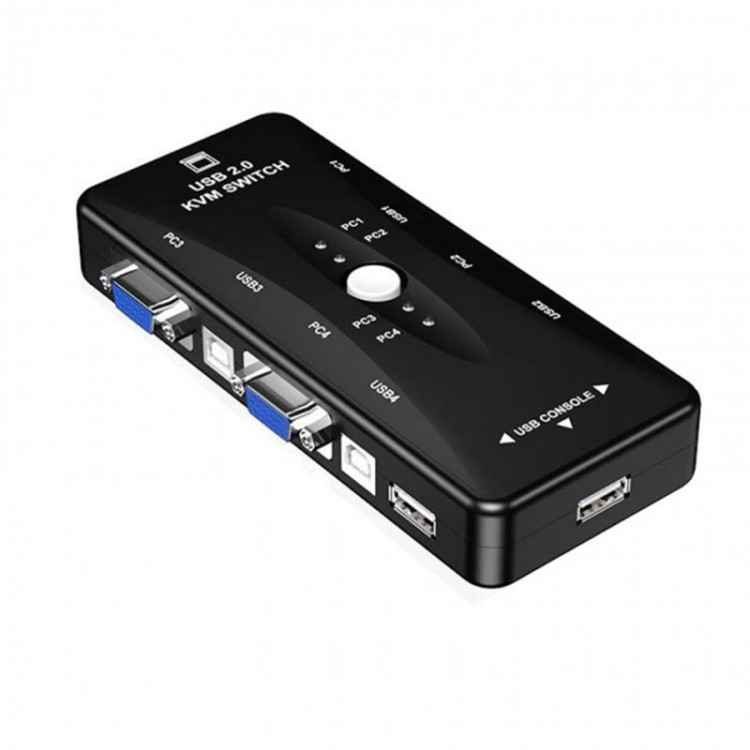 1 monitör 4 kasa kvm switch 4 port usb kvm switch