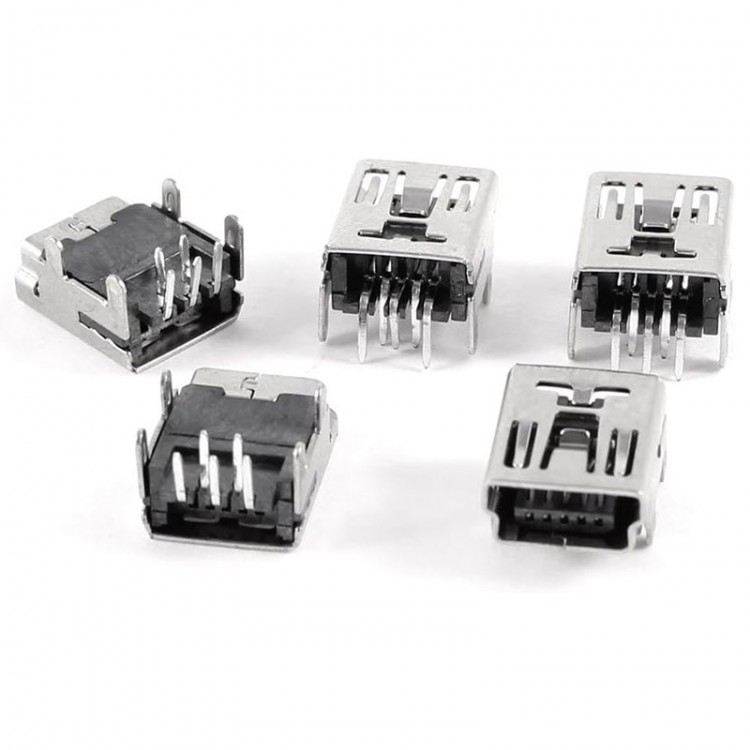 10 adet dişi mini usb soket 10 adet 5 pin dişi konnektör