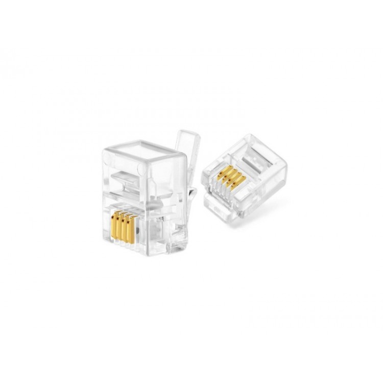 rj11 konnektör 6p4c konnektör telefon kablosu jack 100 adet rj11 konnektör 6p4c konnektör telefon kablosu jack 100 adet