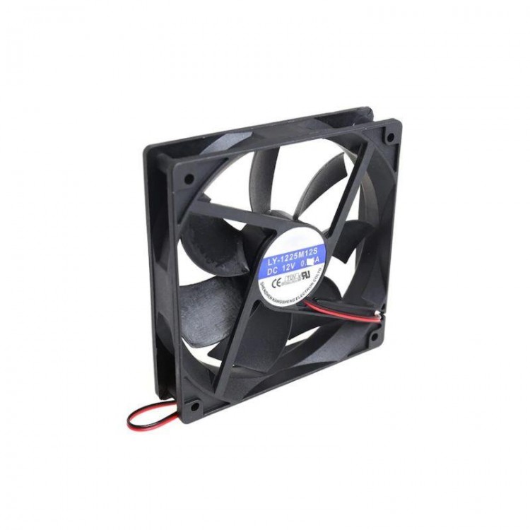 12 cm 12 volt fan 2 pin giriş 12 volt 12 cm fan 120x120x25mm