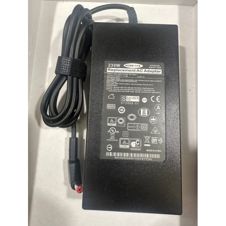 19.5 volt 11.8 amper 5.5 mm 1.7 mm acer uyumlu notebook adaptör 230 watt acer uyumlu adaptör