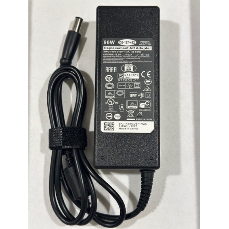19.5 volt 4.62 amper dell uyumlu notebook adaptör 7.4 mm 5.0 mm dell uyumlu adaptör