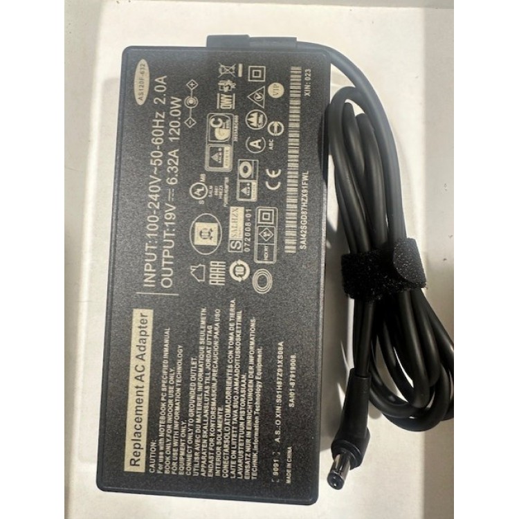 19 volt 6.32 amper notebook adaptör 120 watt  notebook adaptör 5.5 mm 2.5 mm