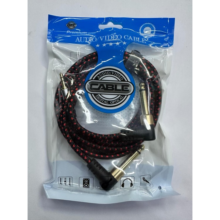 2 metre 2 x 6.3 mm mono 3.5 mm stereo kablo 3.5 mm aux 6.3 mm mono amfi kablosu 2 metre 2 x 6.3 mm mono 3.5 mm stereo kablo 3.5 mm aux 6.3 mm mono amfi kablosu
