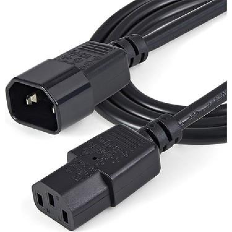 2 metre 3x1 mm power uzatma kablosu erkek dişi power kablo c13 c14 kablo