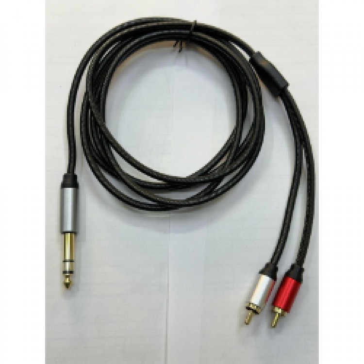 Çivi jack rca kablo 6.3 mm 2 rca kablo rca amfi kablosu Çivi jack rca kablo 6.3 mm 2 rca kablo rca amfi kablosu