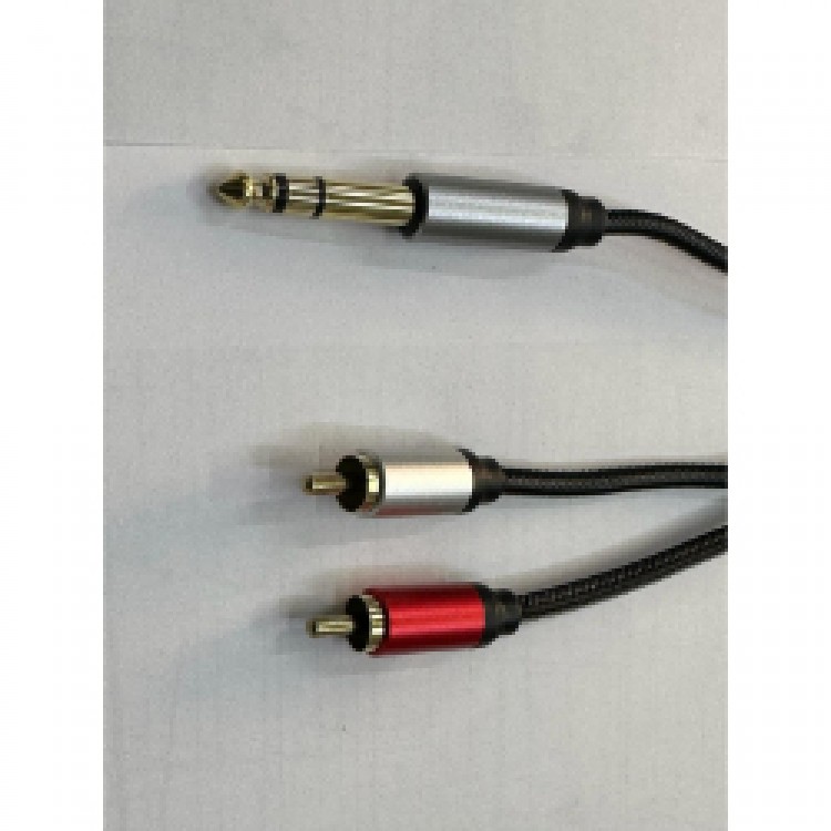 Çivi jack rca kablo 6.3 mm 2 rca kablo rca amfi kablosu Çivi jack rca kablo 6.3 mm 2 rca kablo rca amfi kablosu