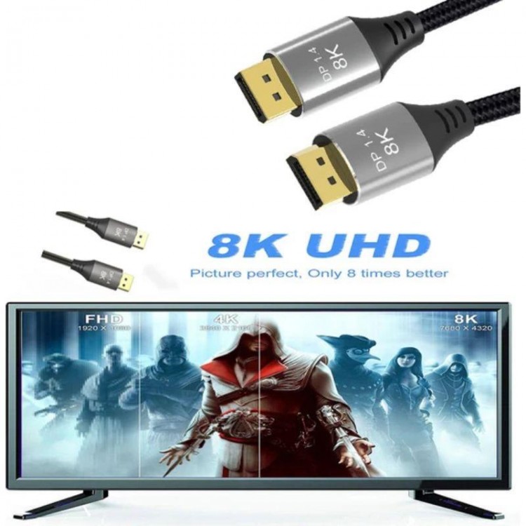 8k displayport kablo 8k v1.4 display kablo 2m 8k displayport kablo 8k v1.4 display kablo 2m