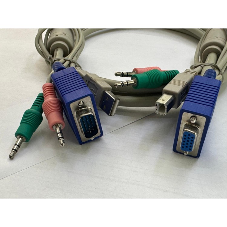 2 metre dişi erkek kvm switch kablosu erkek dişi kvm kablo
