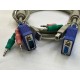 2 metre dişi erkek kvm switch kablosu erkek dişi kvm kablo