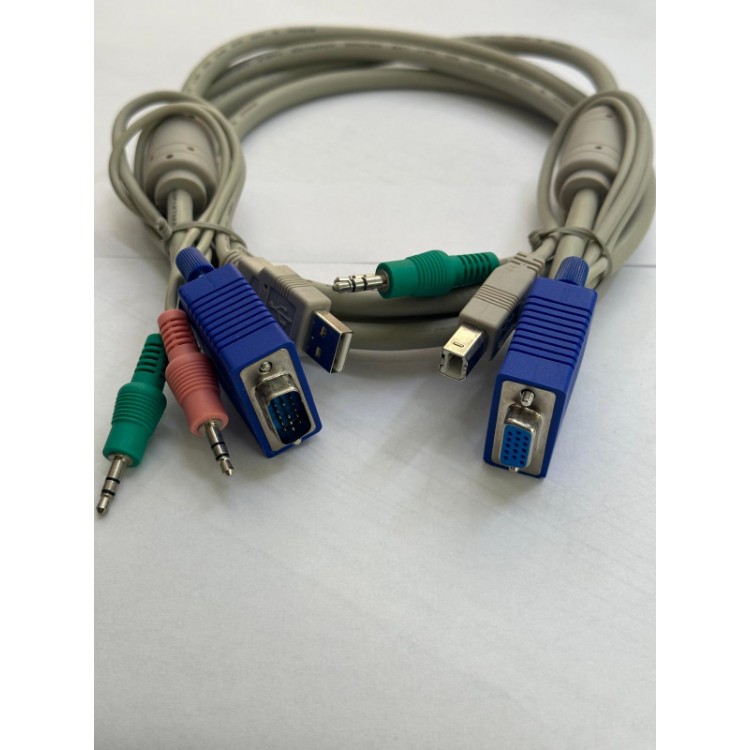 2 metre dişi erkek kvm switch kablosu erkek dişi kvm kablo