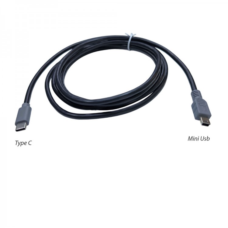2 metre type-c den 5 pin mini usb ye şarj ve data kablosu
