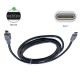 2 metre type-c den 5 pin mini usb ye şarj ve data kablosu