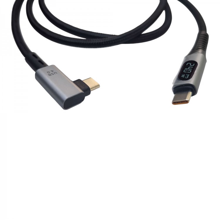 USB 4 kablo type c Ltipi 90 derece watt göstergeli örgülü kablo1m USB 4 kablo type c Ltipi 90 derece watt göstergeli örgülü kablo1m