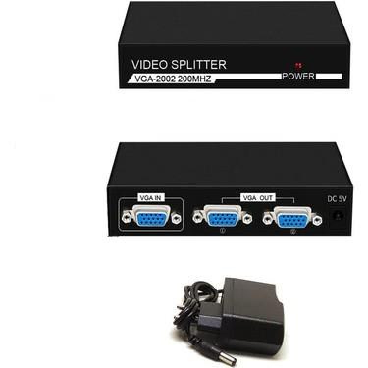 2 port vga çoğaltıcı 2 port vga splitter 200 mhz