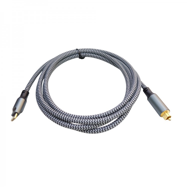 Type C -Toslink Dijital Optik Ses Kablosu type c (in) optik (out) örgülü kablo 1.8m