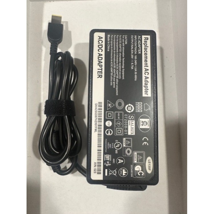 20 volt 6.75 amper lenovo uyumlu notebook adaptör 135 watt lenovo uyumlu adaptör