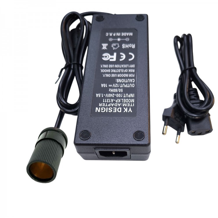 220v'dan 12V 10A  Araç Çakmaklık dönüştürücü Adaptör