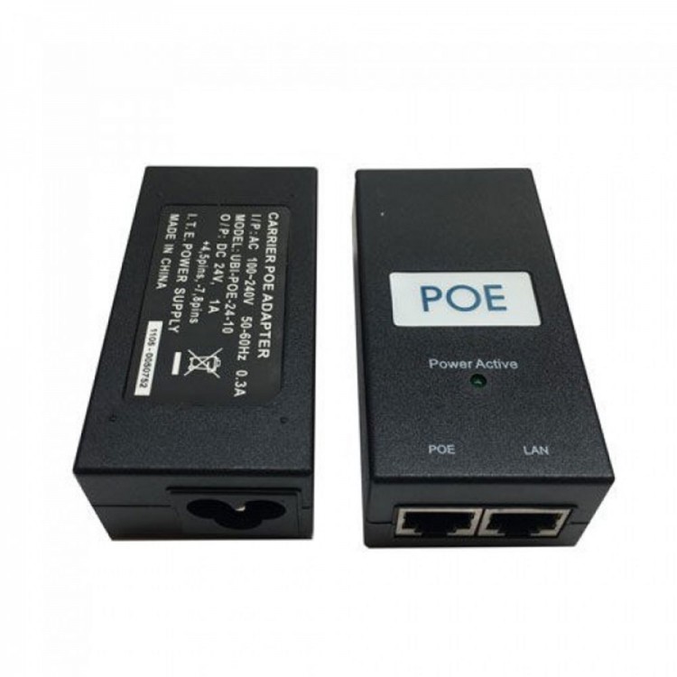 24 volt 1 amper aktif poe adaptör  Poe Switch İnjector