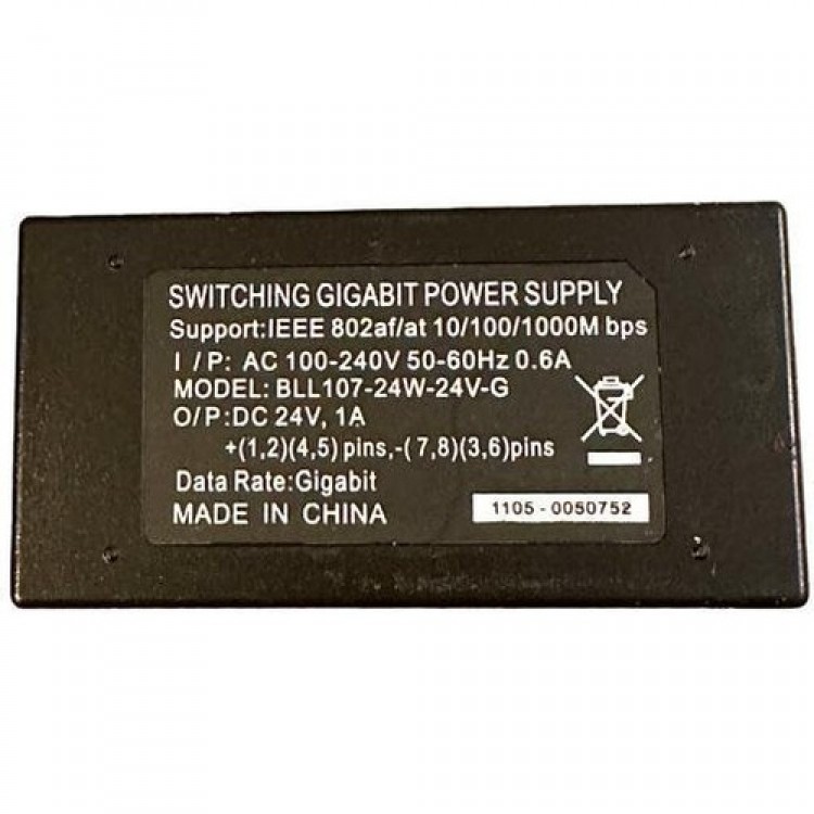 24 volt 1 amper gigabit poe adaptör 24 volt gigabit poe enjektör