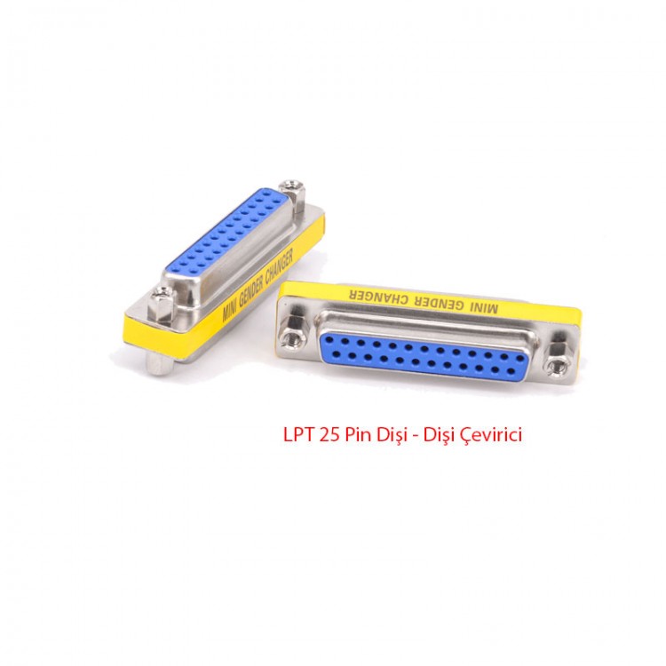 25 pin LPT paralel port dişi dişi - erkek erkek çecirici 2'li set