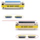 25 pin LPT paralel port dişi dişi - erkek erkek çecirici 2li set