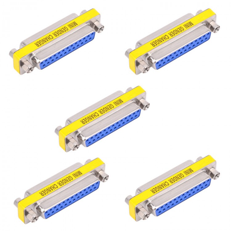 LPT 25 pin paralel port dişi dişi çevirici dönüştürücü adaptör 5'li set