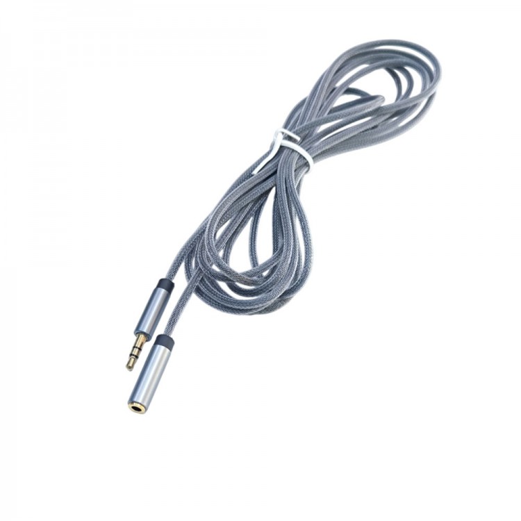 3.5 mm stereo audio ses uzatma kablosu örgülü stereo dişi erkek kablo 3m