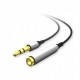 3,5mm stereo to 3,5mm stereo dişi erkek çevirici aux uzatma 15cm