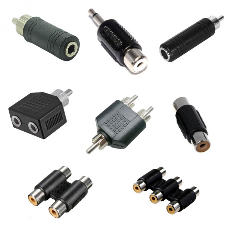 Rca dişi erkek 3.5mm stereo kulaklık çevirici 8'li set
