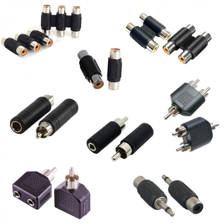Rca dişi erkek 3.5mm stereo kulaklık çevirici 8'li set Rca dişi erkek 3.5mm stereo kulaklık çevirici 8'li set
