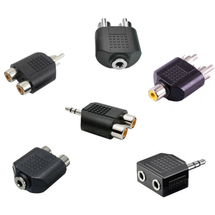 3.5mm strereo - rca dişi erkek çevirici 6'lı set