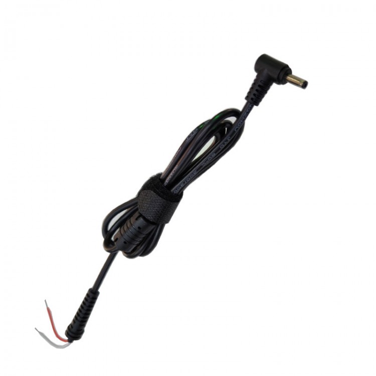 3.5x1.35 mm L tipi 90 derece notebook adaptör tamir kablosu 1m