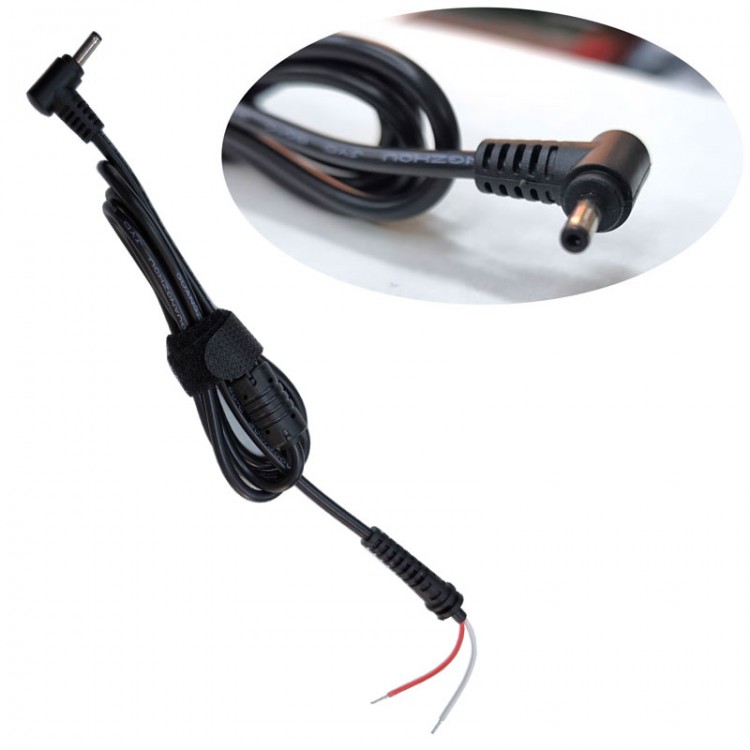 3.5x1.35 mm L tipi 90 derece notebook adaptör tamir kablosu 1m 3.5x1.35 mm L tipi 90 derece notebook adaptör tamir kablosu 1m