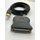 3 metre Usb 25 pin dişi kablo 25 pin dişi usb kablo