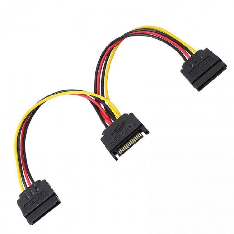 30 cm 15 pin sata 2x sata power çoklayıcı 15 pin erkek sata 2x sata çoklayıcı uzatma kablo