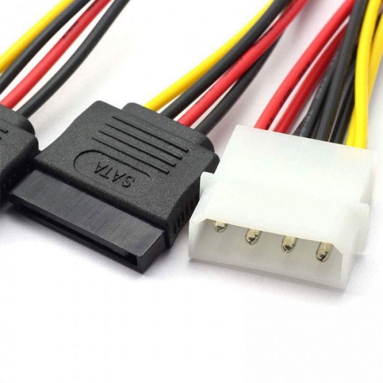 30 cm 4 erkek pin molex sata kablo 15 pin dişi çift sata kablo