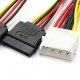30 cm 4 erkek pin molex sata kablo 15 pin dişi çift sata kablo