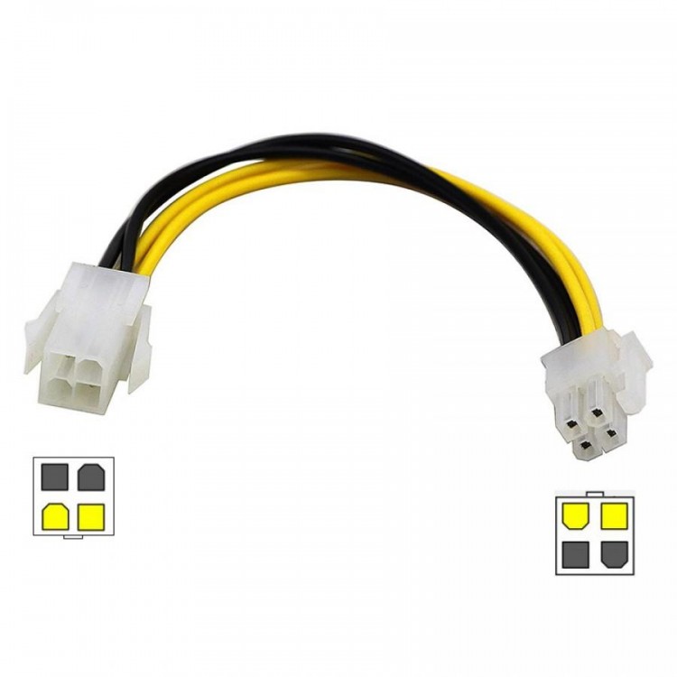 30 cm 4 pin dişi erkek cpu kablo 4 pin dişi erkek cpu uzatma kablo
