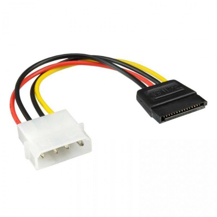 30 cm 4 pin erkek molex to 15 pin dişi sata power kablo 30 cm 4 pin erkek molex to 15 pin dişi sata power kablo