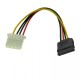 30 cm 4 pin molex dişi to 15 pin dişi sata power kablo 30 cm 4 pin molex dişi to 15 pin dişi sata power kablo
