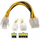30 cm 4 pin to 8 pin güç kablo 4 pin to 8 pin cpu güç kablo
