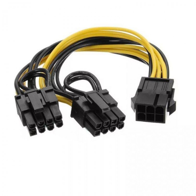 30 cm 6 pin pci express dişi to 6+2 8 pin kablo 30 cm 6+2 power güç kablosu