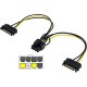 30 cm 6+2 pin pci express dişi to 2x 15 pin erkek sata kablo 6+2 pci exp 15 pin erkek sata güç kablo 30 cm 6+2 pin pci express dişi to 2x 15 pin erkek sata kablo 6+2 pci exp 15 pin erkek sata güç kablo